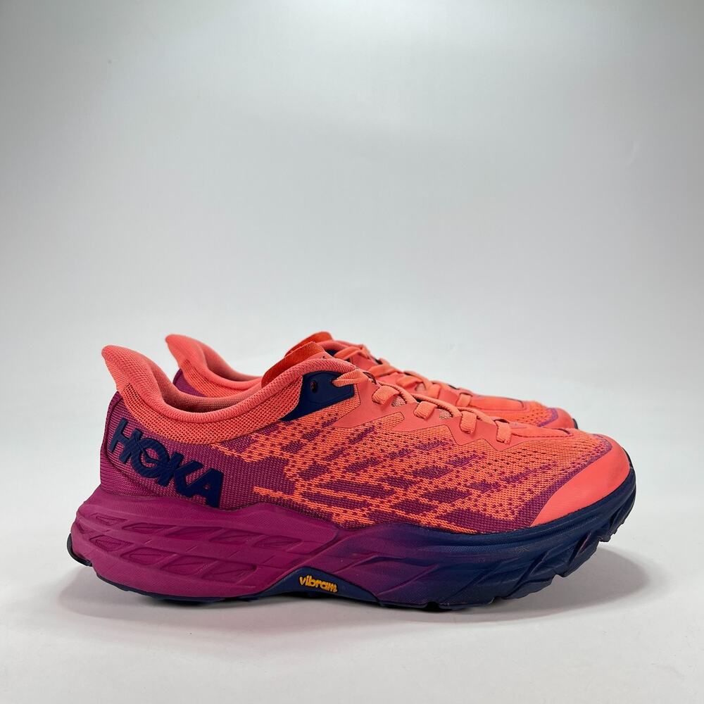 HOKA Speedgoat 5 Cantaloupe Trail Running Shoes 1123158 EFCM Women's Size 8B